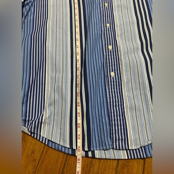 Ralph Lauren Shirt Mens XL Blue Striped Button Up Long Sleeve Pony - Picture 6 of 8